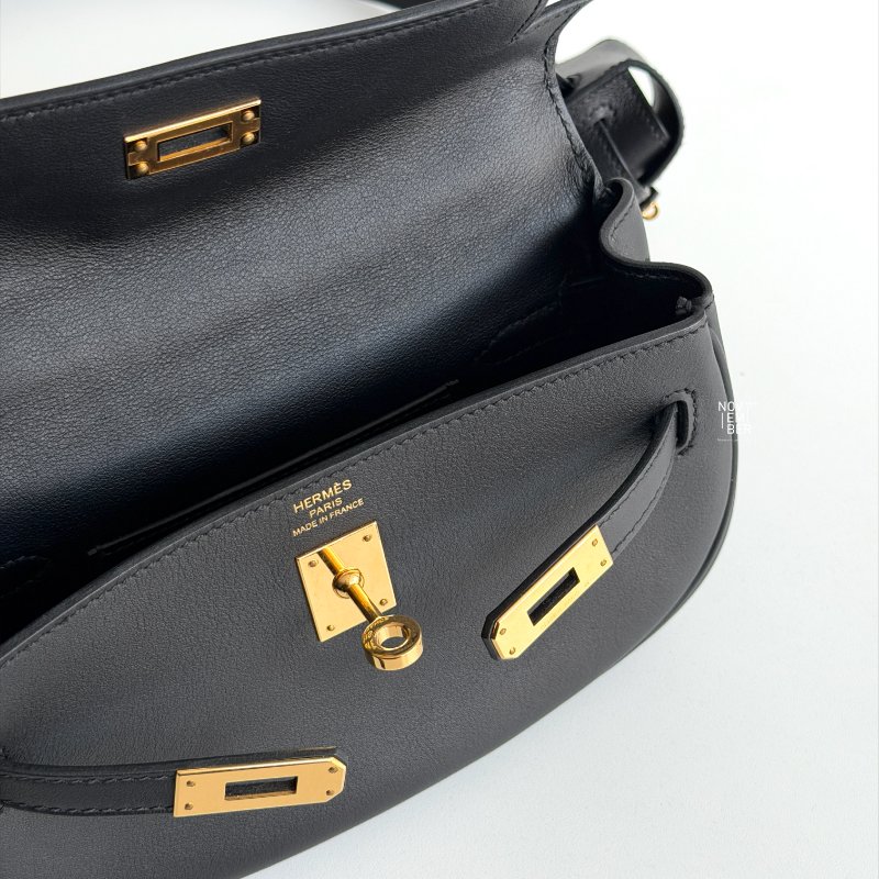 99新🆕 全配有購證🙌🏻 Hermès 愛馬仕 Kelly Moove 黑色金釦-4