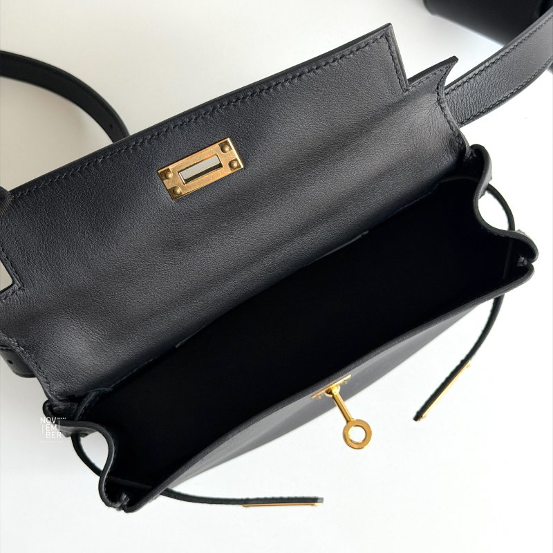 99新🆕 全配有購證🙌🏻 Hermès 愛馬仕 Kelly Moove 黑色金釦-5