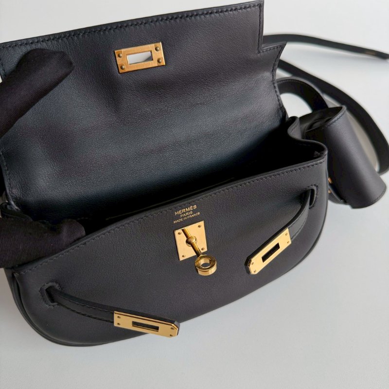99新🆕 全配有購證🙌🏻 Hermès 愛馬仕 Kelly Moove 黑色金釦-13