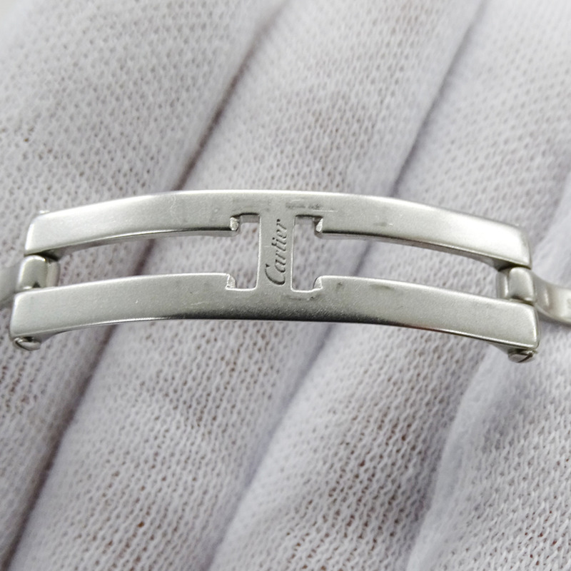 卡地亞 Tank Française 女士腕錶，小號，亞洲專供，石英機芯，不鏽鋼，W51026Q3，銀/黑色，拋光-8