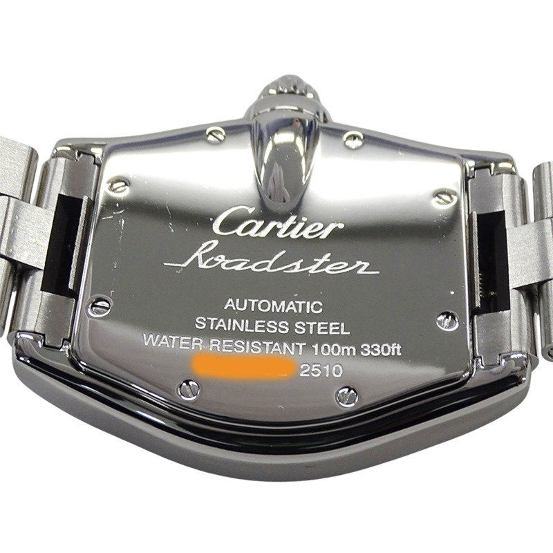卡地亞男士 Roadster LM 腕錶，帶日期顯示，自動上鍊機芯，精鋼錶殼，型號 W62025V3，可更換錶帶，拋光銀色-5