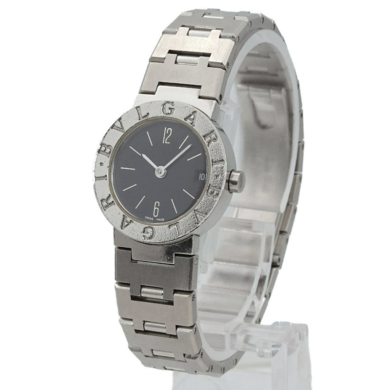 寶格麗 BB23SS 女士腕錶，日期顯示，黑色石英錶-1