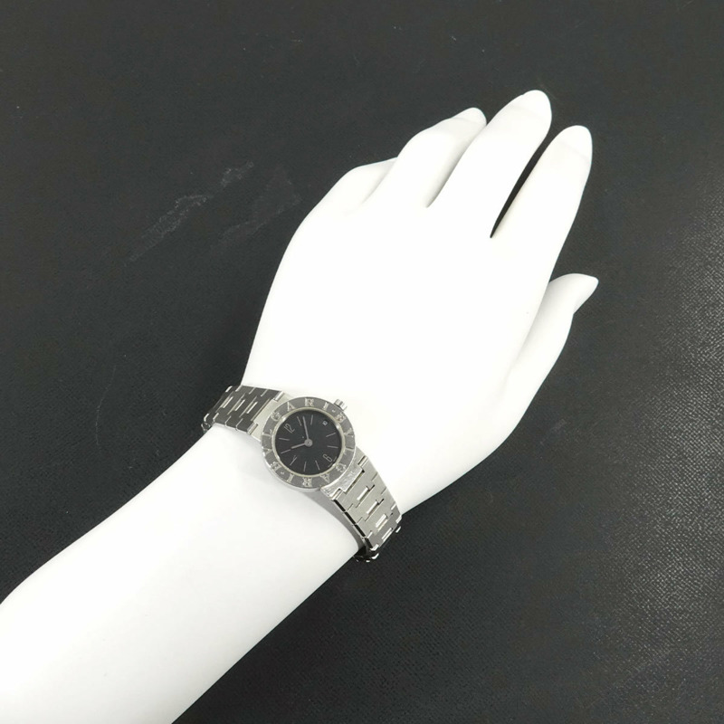 寶格麗 BB23SS 女士腕錶，日期顯示，黑色石英錶-2