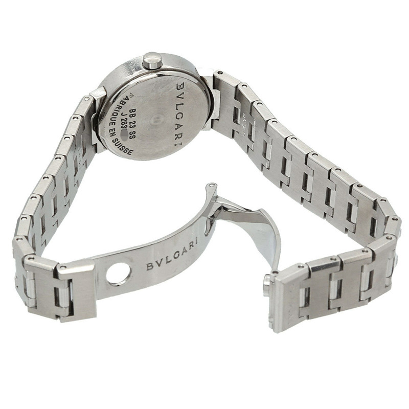 寶格麗 BB23SS 女士腕錶，日期顯示，黑色石英錶-3