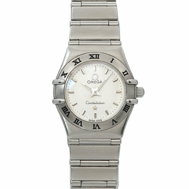 歐米茄星座系列迷你1562 30女士銀色石英腕錶-0