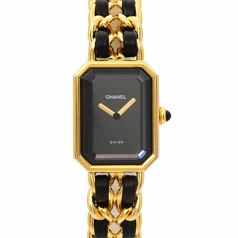 香奈兒 Premiere 女士腕錶，L 碼，H0001，黑金配色，石英機芯-0
