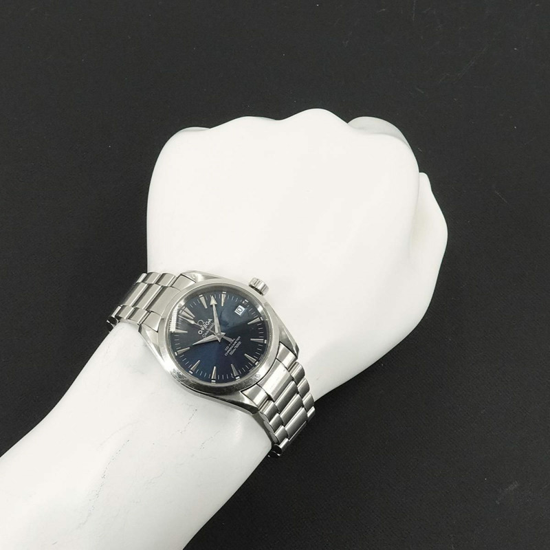 歐米茄海馬系列Aqua Terra同軸腕錶2504 80男士腕錶，附日期顯示，藍色錶盤，自動上鍊-2