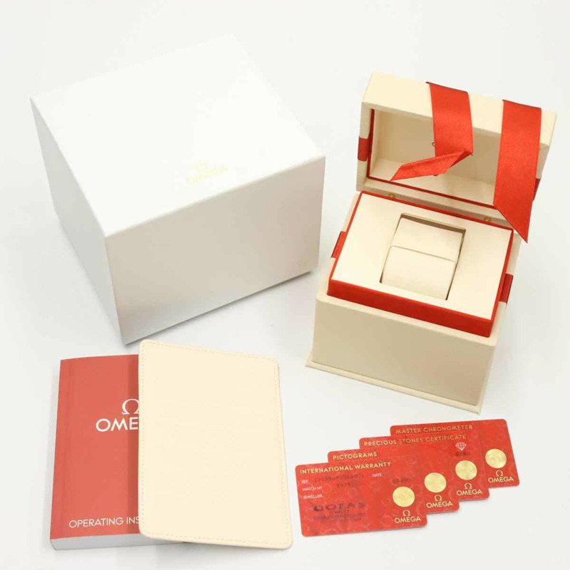 歐米茄星座系列同軸腕錶 131 50 29 20 53 001 女士腕錶，鑲嵌 11 顆鑽石，日期顯示，藍色 18K 玫瑰金錶殼，自動上鍊機芯-1