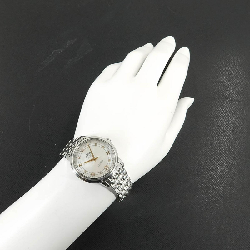 歐米茄 (OMEGA) DeVille Prestige 424 10 33 20 55 002 女士腕錶，帶日期顯示，鑲嵌6顆鑽石，白色錶殼，自動上鍊機芯-2