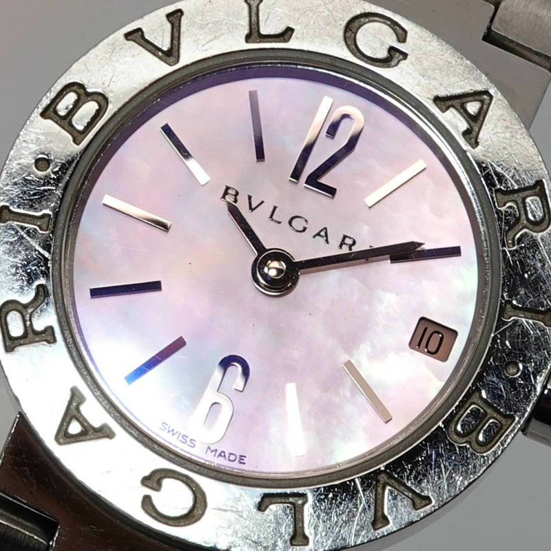 寶格麗 BB23SS 女士腕錶，附日期顯示，粉紅色錶殼，石英機芯-5