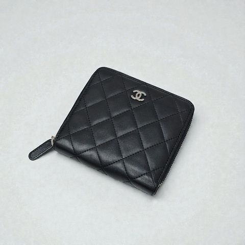 莉亞精品♡ Chanel ㄇ拉對開短夾 二手美夾