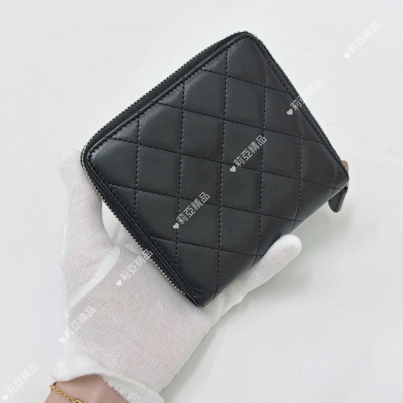 莉亞精品♡ Chanel ㄇ拉對開短夾 二手美夾-3