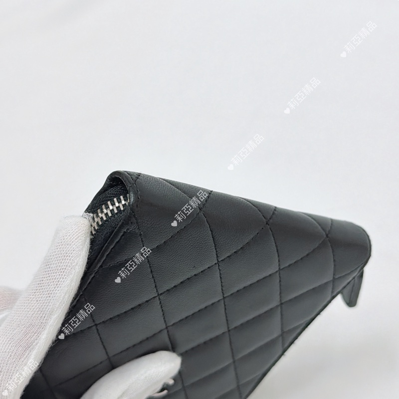 莉亞精品♡ Chanel ㄇ拉對開短夾 二手美夾-8