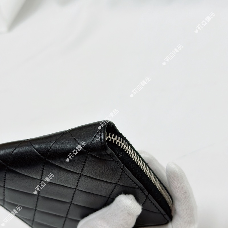 莉亞精品♡ Chanel ㄇ拉對開短夾 二手美夾-11