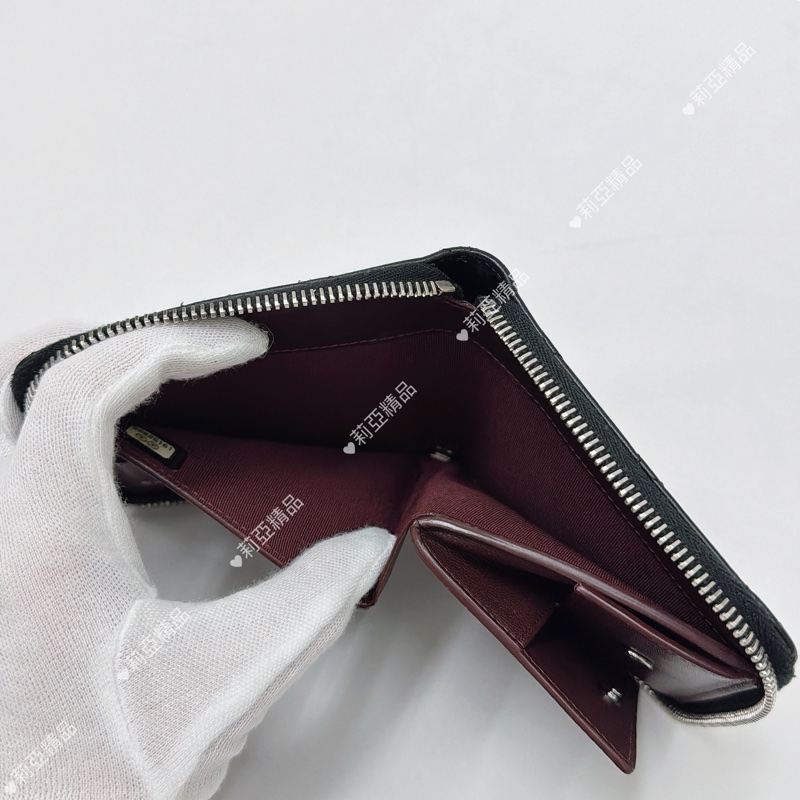 莉亞精品♡ Chanel ㄇ拉對開短夾 二手美夾-13