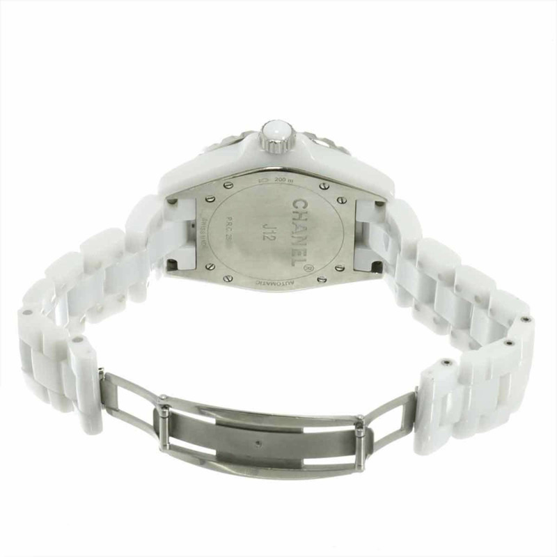 香奈兒 J12 38毫米 H1629 男士腕錶，附日期顯示，鑲嵌12顆鑽石，白色陶瓷錶殼，自動上鍊機芯-3