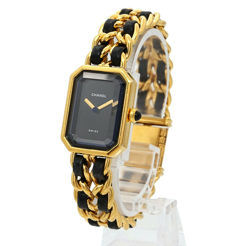 香奈兒 Premiere 女士腕錶，L 碼，H0001，黑金配色，石英機芯-1