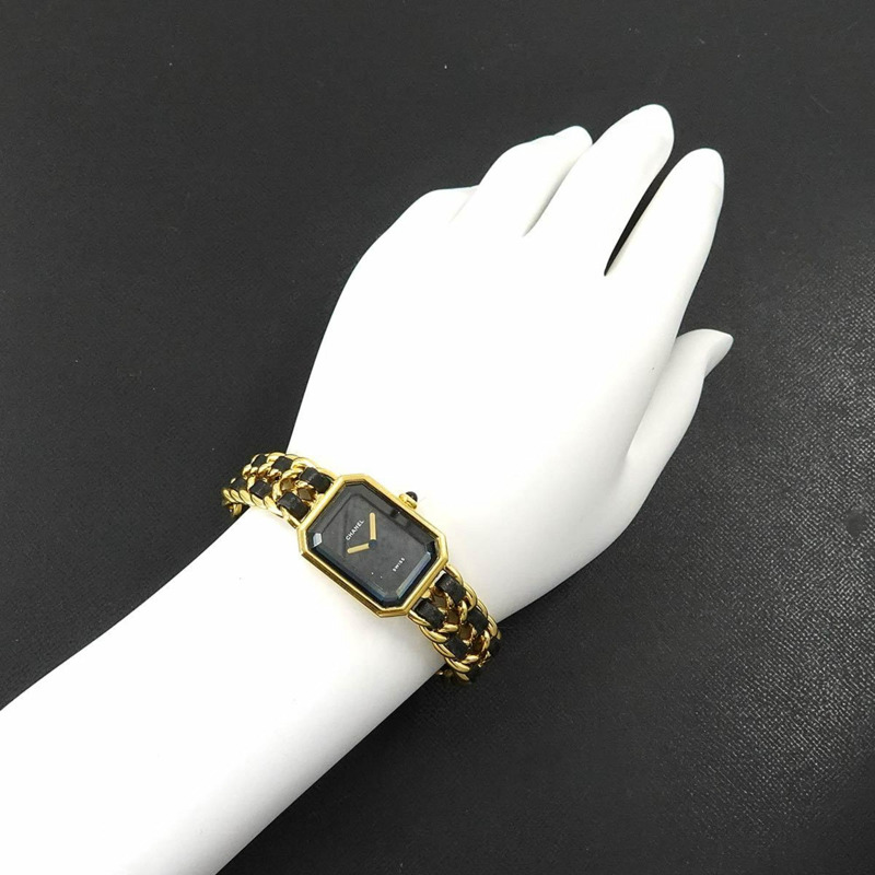 香奈兒 Premiere 女士腕錶，L 碼，H0001，黑金配色，石英機芯-2