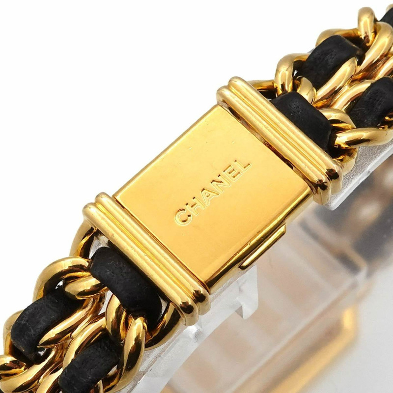 香奈兒 Premiere 女士腕錶，L 碼，H0001，黑金配色，石英機芯-5