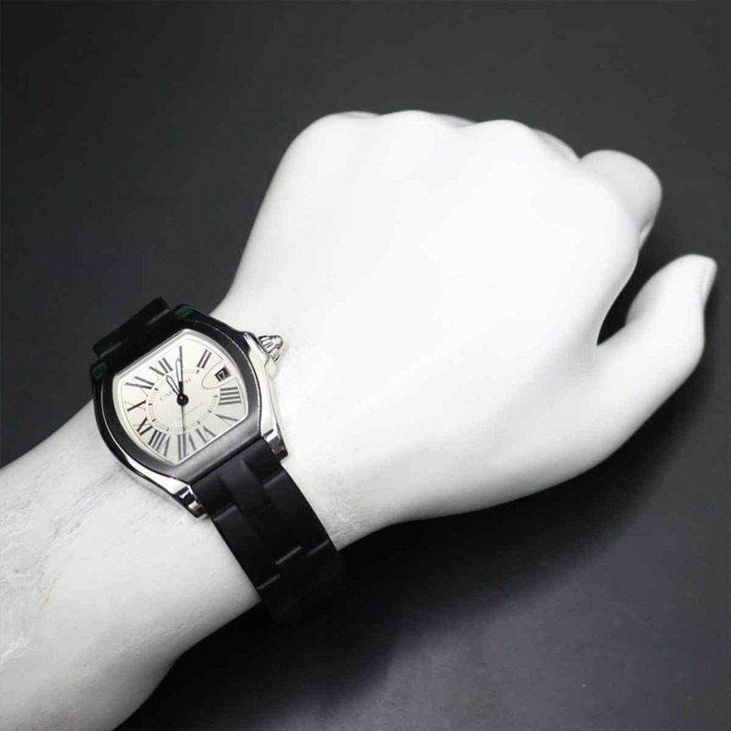 卡地亞 Roadster S LM W6206018 男士腕錶，附日期顯示，銀色，自動上鍊-3