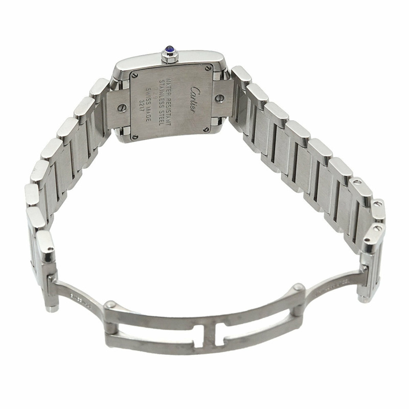 卡地亞 Tank Française SM W51008Q3 女士象牙石英腕錶-3