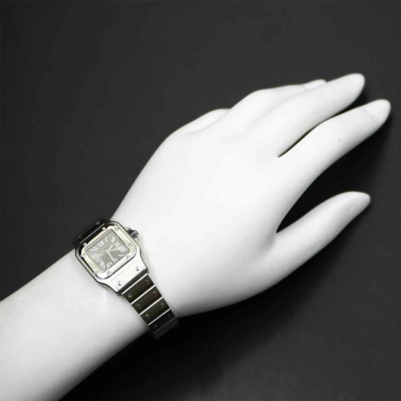 卡地亞 Santos Galbe SM W20066D6 女士腕錶，灰色，自動機械，亞洲獨家款-3