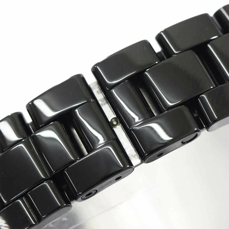 香奈兒 J12 33毫米 H1625 女士腕錶，鑲嵌12顆鑽石，日期顯示，黑色陶瓷石英機芯-6