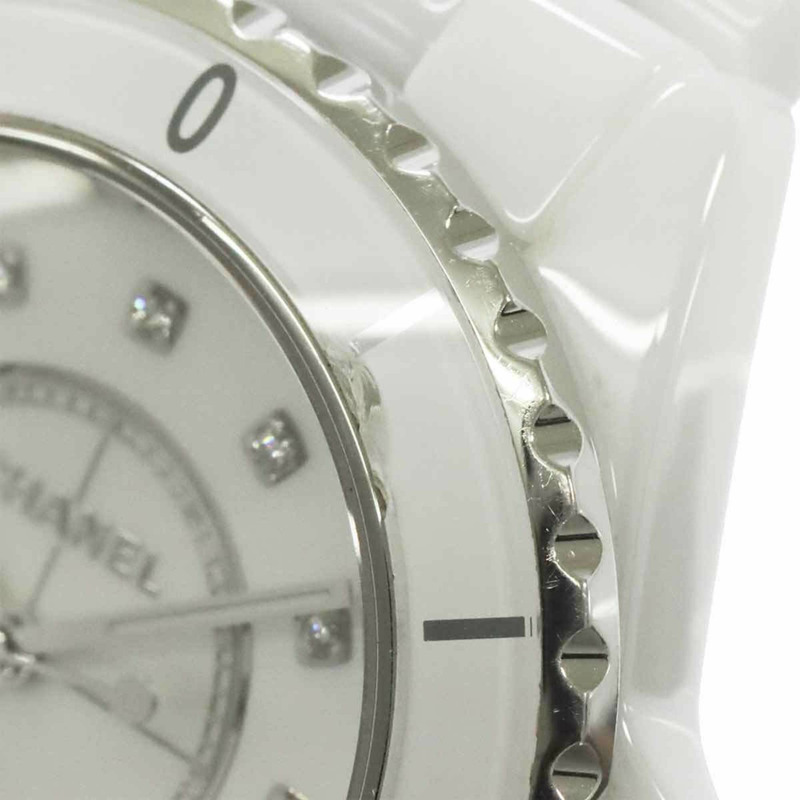 香奈兒 J12 33毫米 H5704 12P 鑲鑽女錶 白色錶殼 陶瓷 石英-7