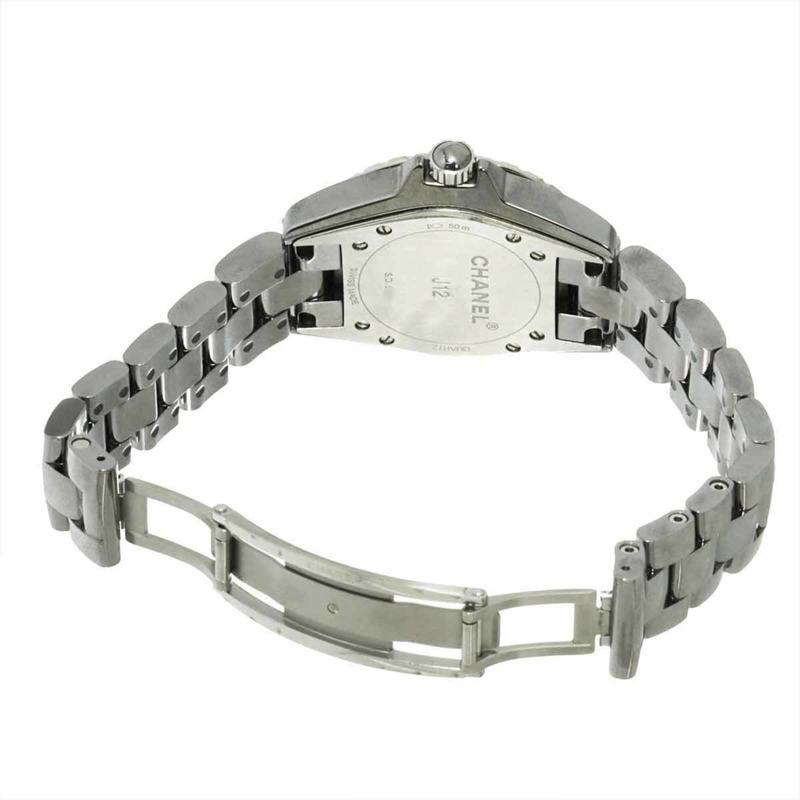 香奈兒 J12 Chromatic 33毫米 H2565 女士腕錶，鑲鑽錶圈，8顆鑽石，灰色陶瓷石英機芯-3