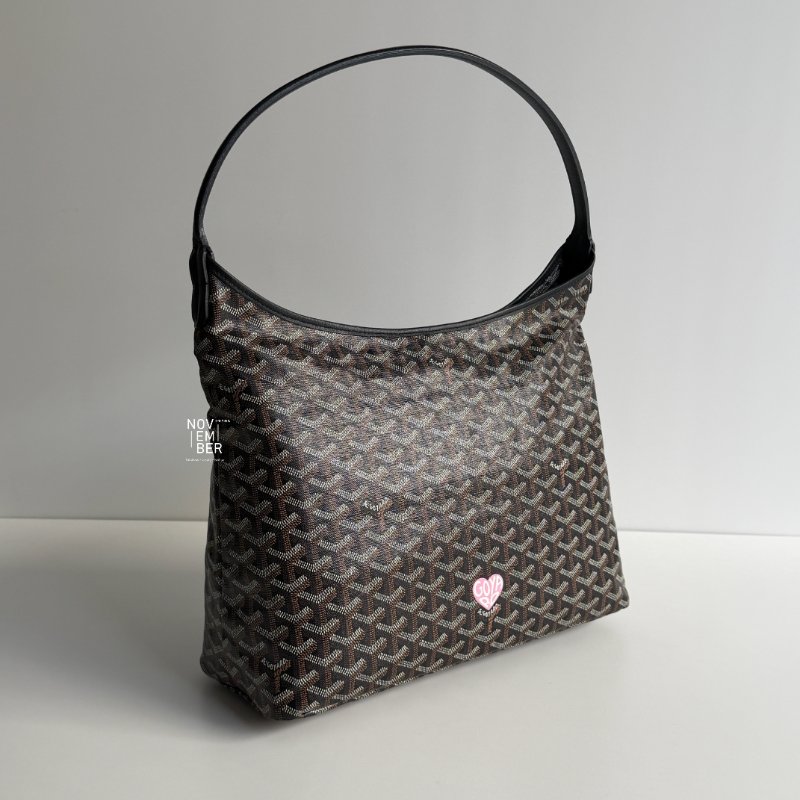 手繪款💖 閒置新🫰🏻 Goyard 戈雅 Hobo 黑 (手繪粉色愛心)-1