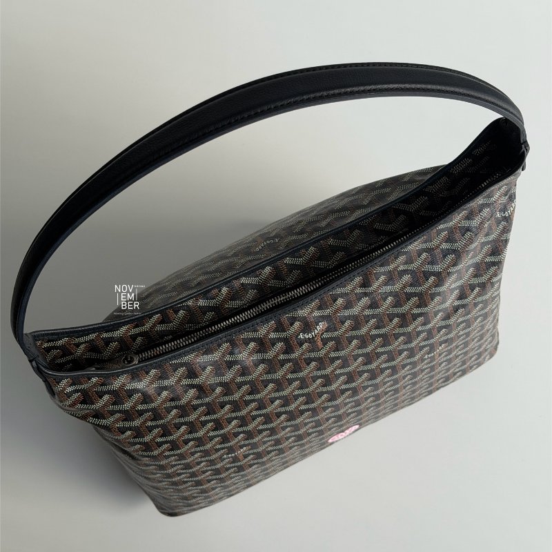 手繪款💖 閒置新🫰🏻 Goyard 戈雅 Hobo 黑 (手繪粉色愛心)-3