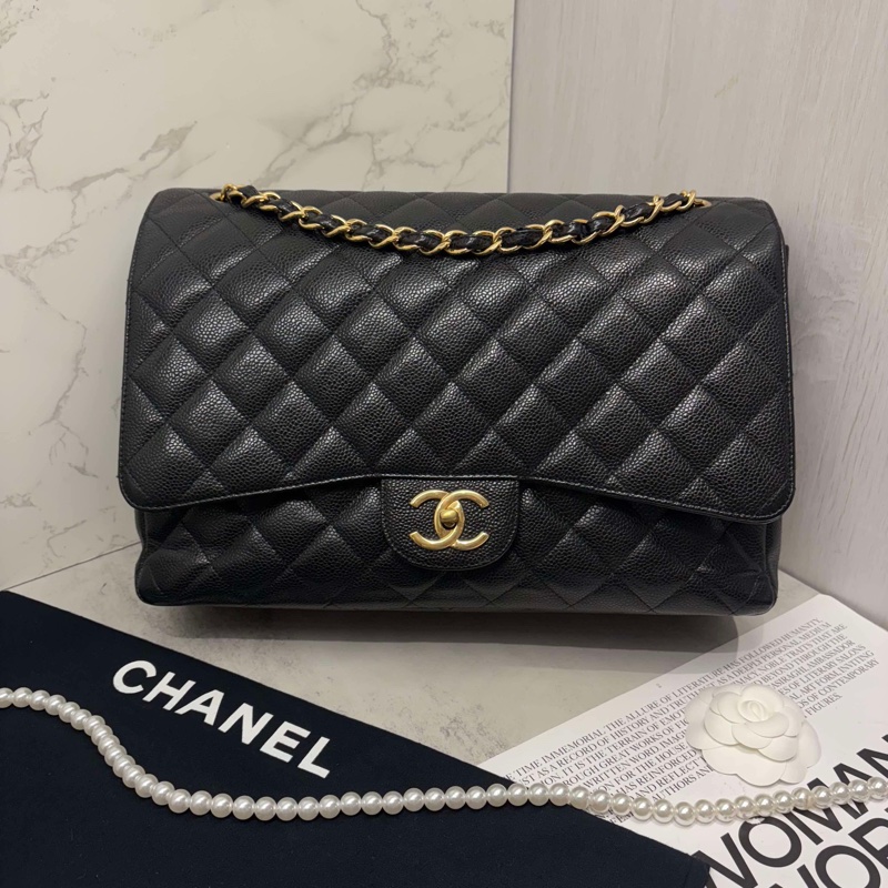 CHANEL jumbo黑金荔枝 CF30-5