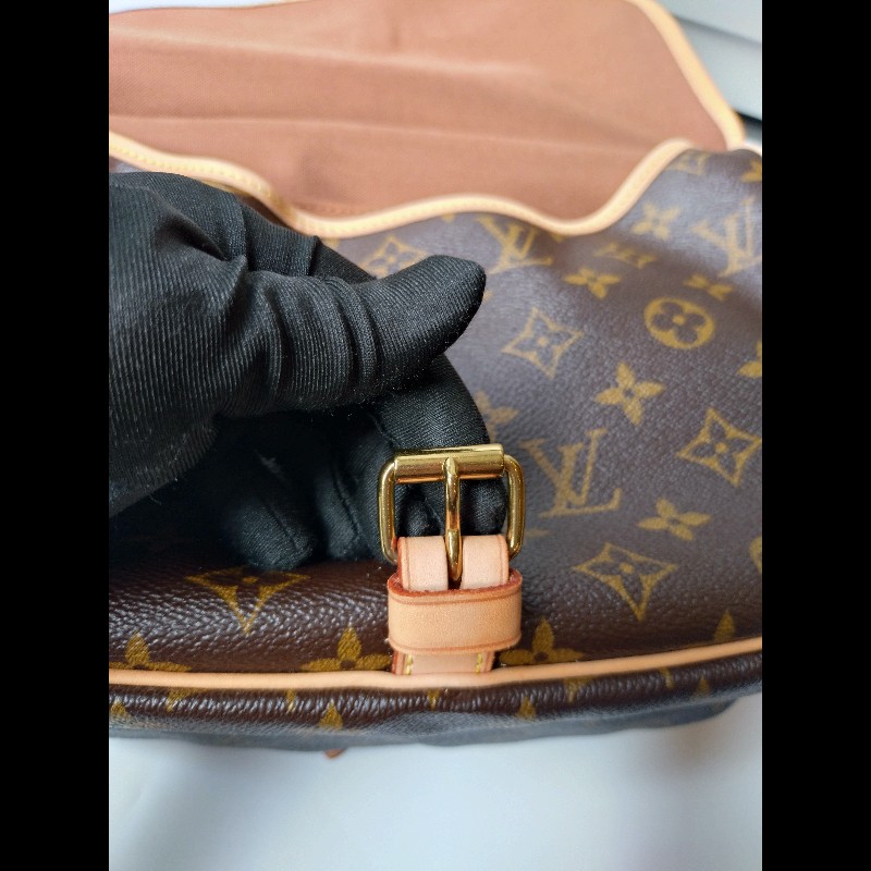 LV 老花小號雙馬鞍包-15