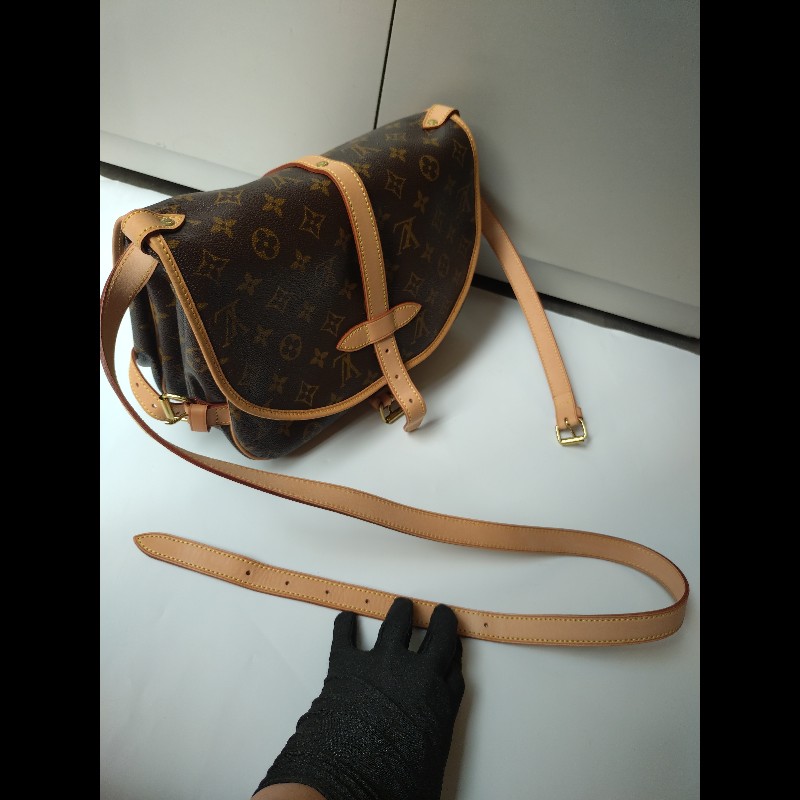 LV 老花小號雙馬鞍包-31