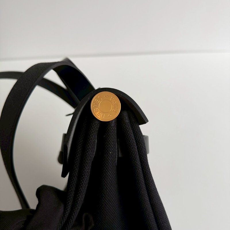 99新🆕 Hermès 愛馬仕 Herbag 31 黑色金釦-10