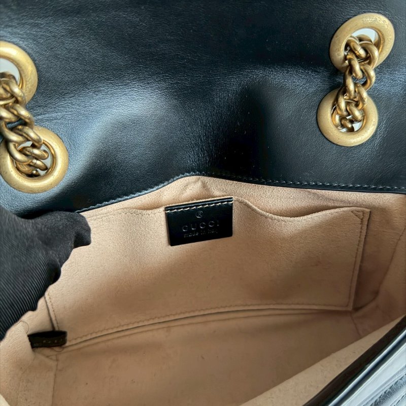 98新🫰🏻 Gucci 古馳 Marmont 黑色腋下包 小號-8