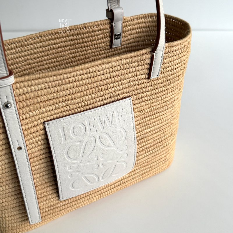 閒置新🤍 LOEWE 羅意威 竹編包白色-2
