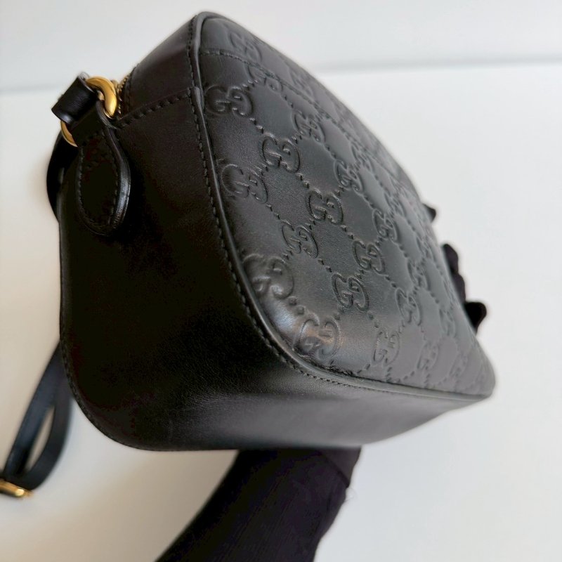 98新✨ Gucci 古馳 老花壓紋相機包 黑色-10