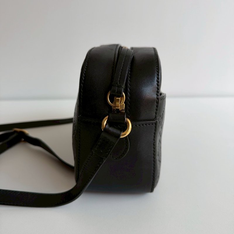 98新✨ Gucci 古馳 老花壓紋相機包 黑色-13