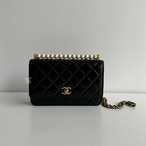 99新🆕 全配有購證😍 Chanel 香奈兒 珍珠 WOC 黑金