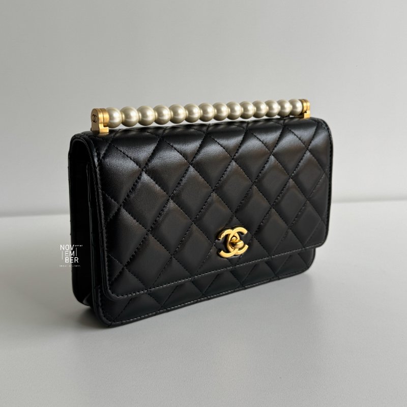 99新🆕 全配有購證😍 Chanel 香奈兒 珍珠 WOC 黑金-1
