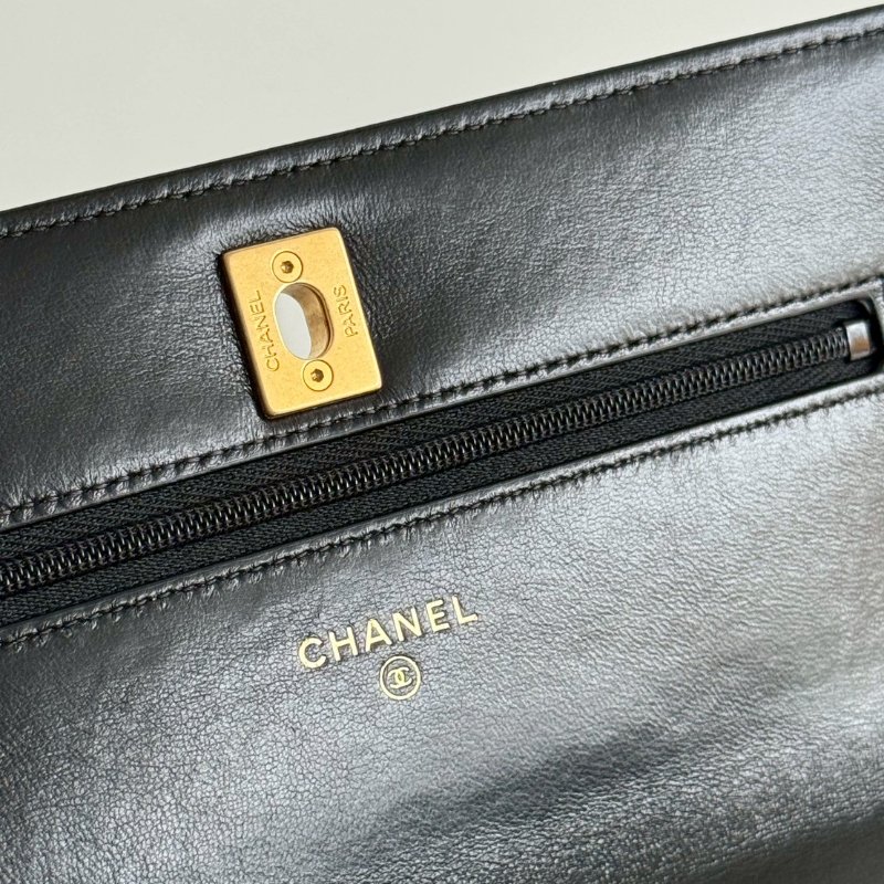 99新🆕 全配有購證😍 Chanel 香奈兒 珍珠 WOC 黑金-11