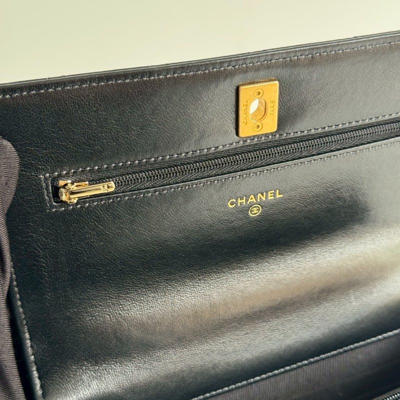 99新🆕 全配有購證😍 Chanel 香奈兒 珍珠 WOC 黑金-14