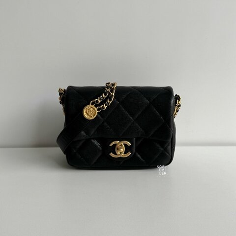 99新🆕 Chanel 香奈兒 金幣方胖子 黑金