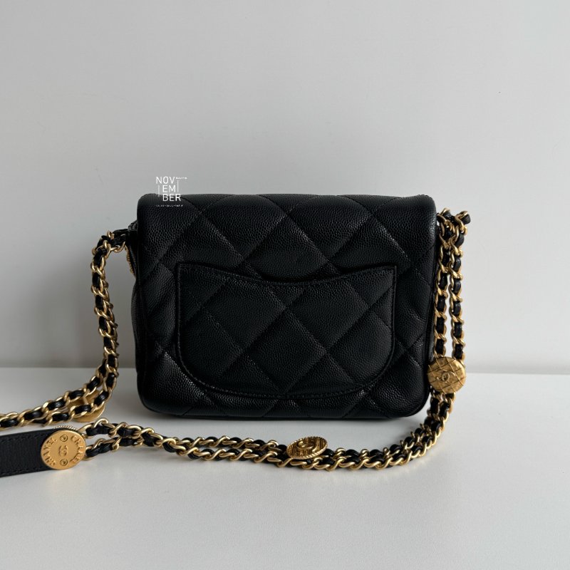 99新🆕 Chanel 香奈兒 金幣方胖子 黑金-5