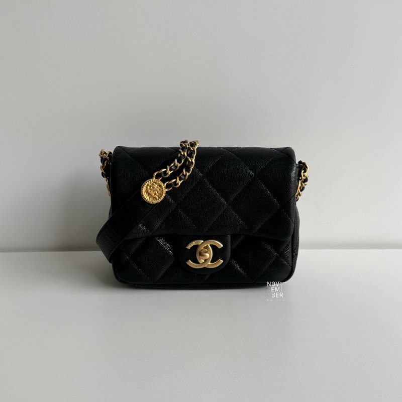 99新🆕 Chanel 香奈兒 金幣方胖子 黑金-6