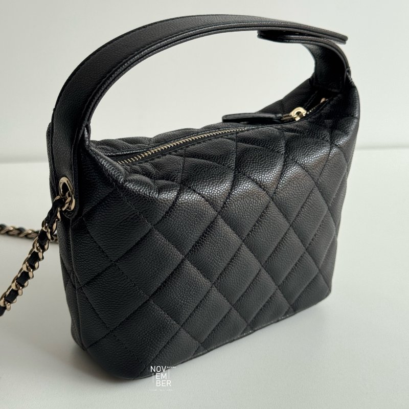 閒置新🖤 Chanel 香奈兒 25A 飯盒包 黑色金釦-4