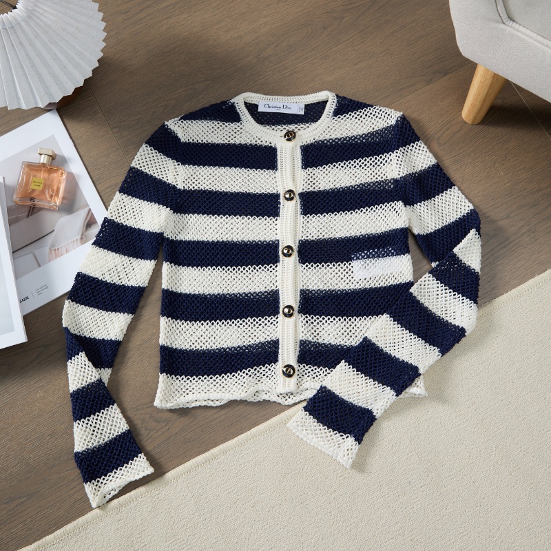 ❤️ DIOR 經典條紋款 百搭外套 精致紐扣-0