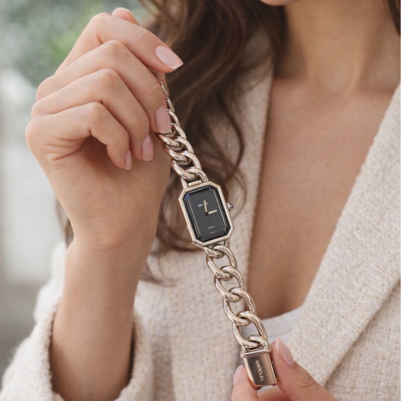 二手很新-CHANEL香奈兒PREMIÈRE GOURMETTE CHAIN腕錶-0