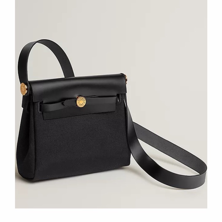 Hermes 女士 黑色Mini Herbag Zip 20單肩包K刻 均碼碼常規、20cm*7cm*17cm-0